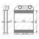 Schimbator caldura incalzire habitaclu NRF pentru OPEL VECTRA B 1.6-2.6 09.95-07.03, dimensiuni 172 mm x 200 mm x 32 mm