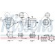 Turbocompresor NISSENS cu kit de montaj pentru RVI KERAX, PREMIUM dCi11B/43/dCi11C/MIDR06.23.56B/43 02.96-