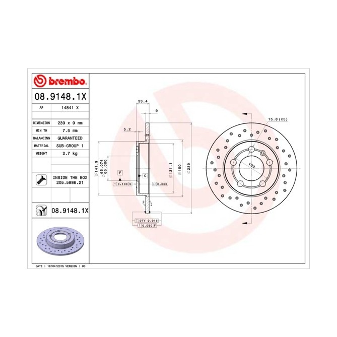 Disc frana BREMBO