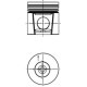 Piston KOLBENSCHMIDT (diametru 105mm, STD) pentru PERKINS, ARMATRAC 1000, BASAK 2000, CLAAS AXOS, FARMTRAC 600, 7000, HATTAT TRAKTOR A, T, LANDINI 5, 70, GLOBALFARM 1104A-44T-1104D-44TA