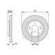 Disc frana BOSCH Fata Dreapta/Stanga 275.9 mm 45.7 mm 26.0 mm pentru CHRYSLER SEBRING, STRATUS; DODGE STRATUS; MITSUBISHI ECLIPSE III, IV, LANCER