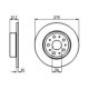 Disc frana BOSCH Spate Dreapta/Stanga 276.0 mm 51.8 mm 10.0 mm pentru ALFA ROMEO 166 LANCIA GAMMA KAPPA 2.0-3.2