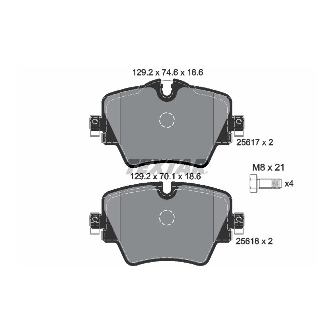 Set placute frana,frana disc TEXTAR