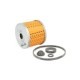 Filtru combustibil FILTRON pentru RVI B, MESSENGER, MIDLINER, ARO 240-244, CITROEN C35, CX I, CX II, PEUGEOT 305 I, 305 II, 504, 505, J5, J7, J9, RENAULT CLIO I, MASTER I 1.5D-3.6D 08.66-11.11, diametru exterior 63.0 mm, diametru interior 14.0 mm, inaltime 52.0 mm
