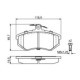 Set placute frana fata BOSCH pentru AUDI 100 C3, 80 B4, A4 B5, CABRIOLET B3, COUPE B3, QUATTRO; PORSCHE 959; VW CORRADO 1.6-2.9