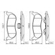 Set placute frana spate BOSCH cu tampon de amortizare pentru JEEP CHEROKEE, LIBERTY, WRANGLER II 2.4-4.0 08.96 - 49.2mm x 140.7mm x 14.7mm