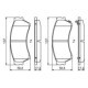 Set placute frana fata BOSCH pentru MAZDA 6 1.8-2.5 08.07-07.13, inaltime 58.8 mm, latime 137.0 mm, grosime 17.4 mm