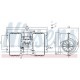 Ventilator habitaclu 24V NISSENS pentru RVI MAGNUM 09.90, dimensiuni 158mm x 330mm x 157mm, diametru 129mm