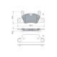 Set placute frana spate BOSCH pentru PORSCHE CAYENNE 3.0-4.0H 05.17, dimensiuni 81.8 mm inaltime, 187.5 mm latime, 15.3 mm grosime