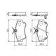 Set placute frana fata BOSCH pentru CHRYSLER PT CRUISER, DODGE NEON II 1.6-2.4, dimensiuni: 64.9 mm x 124.0 mm x 20.0 mm
