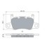 Set placute frana spate BOSCH pentru PORSCHE 911, CAYMAN 3.8/4.0, inaltime 86.7 mm, latime 187.6 mm, grosime 17.4 mm