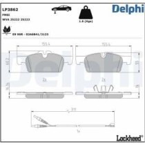 Set placute frana,frana disc DELPHI