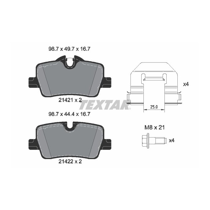 Set placute frana,frana disc TEXTAR