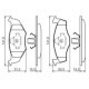 Set placute frana fata BOSCH pentru SEAT CORDOBA, IBIZA II, VW GOLF III, POLO, VENTO, dimensiuni 51.2 mm x 141.8 mm x 14.9 mm