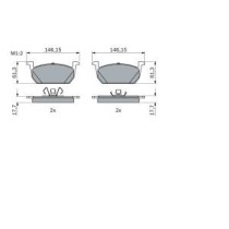 Set placute frana,frana disc BOSCH
