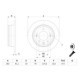 Disc frana BOSCH Spate Dreapta/Stanga 262.0 mm, 61.1 mm, 10.0 mm, compatibil HYUNDAI I30, IX20, IX35, TUCSON, KIA CEE'D, SPORTAGE II, III, VENGA 1.4-2.0LPG