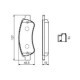 Set placute frana spate BOSCH cu instructiuni montare, primavara, suplimente, tampon amortizare, CITROEN JUMPER II, FIAT DUCATO, PEUGEOT BOXER