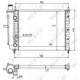 Radiator racire motor NRF pentru FIAT BRAVA, BRAVO I, MAREA 1.2-1.6CNG, inaltime 415 mm, latime 480 mm, grosime 23 mm