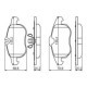 Set placute frana fata BOSCH pentru CHEVROLET VECTRA, FIAT CROMA, OPEL ASTRA H, SIGNUM, VECTRA C, dimensiuni 69.6mm x 155.3mm x 20.2mm