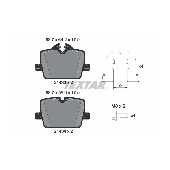 Set placute frana,frana disc TEXTAR