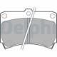 Set placute frana fata DELPHI pentru KIA AVELLA, RIO I; MAZDA 121 II, 323 C IV, 323 C V, 323 F IV, 323 F V, 323 P V, 323 S IV, 323 S V, DEMIO, MX-3 1.1-1.8 06.89-02.05