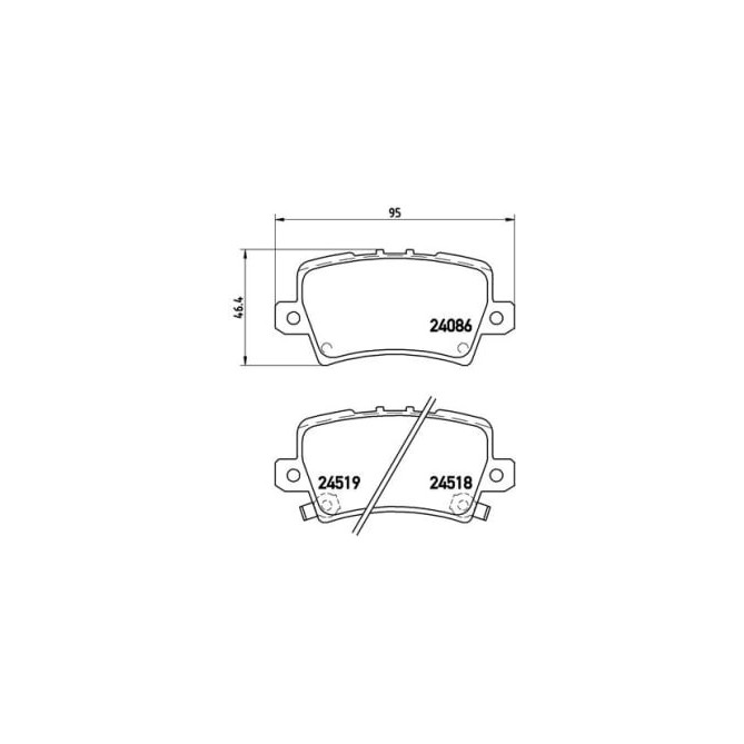 Set placute frana,frana disc BREMBO