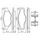 Set placute frana fata BOSCH pentru SEAT CORDOBA, CORDOBA VARIO, IBIZA II, VW POLO, dimensiuni 51.3x126.9x17.1 mm