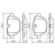 Set placute frana spate BOSCH pentru BMW 3 E30, 5 E28, F10, F11, G30, F90, G31, 6 E24, G32, 7 G11, G12, I8 I12, I15 1.5H-Electric