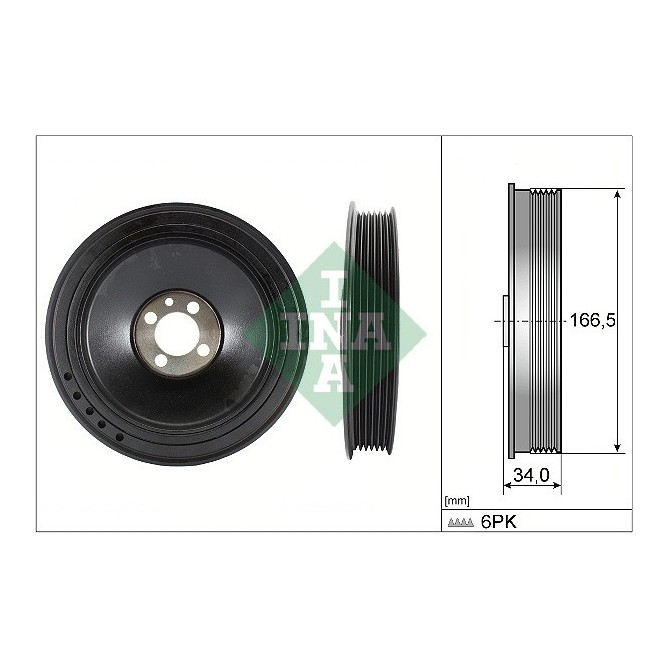 Fulie curea, arbore cotit INA