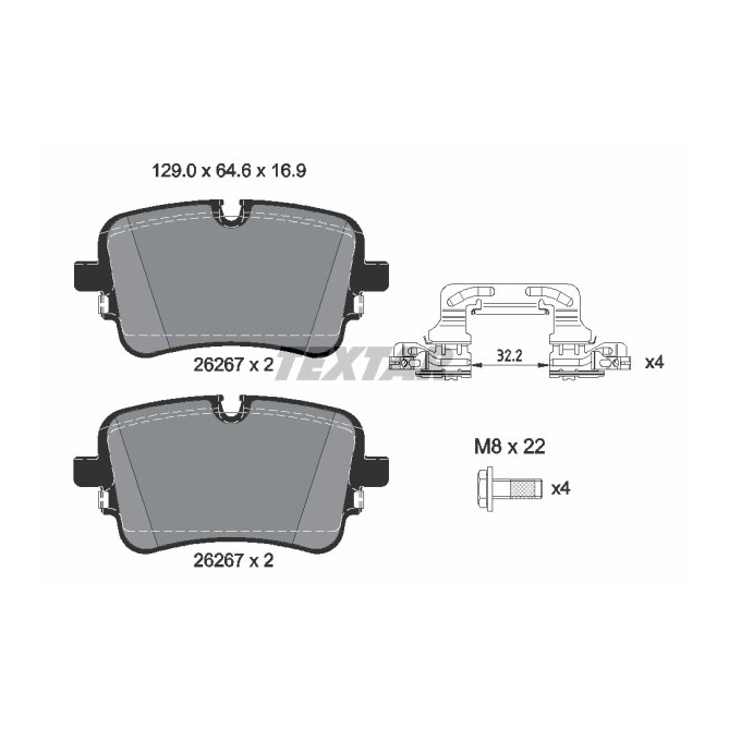 Set placute frana,frana disc TEXTAR