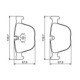 Set placute frana spate BOSCH pentru BMW X5 (E70, F15, F85), X6 (E71, E72, F16, F86) 2.0D-4.4 10.07-07.19, inaltime 67.8 mm, latime 139.7 mm, grosime 17.3 mm