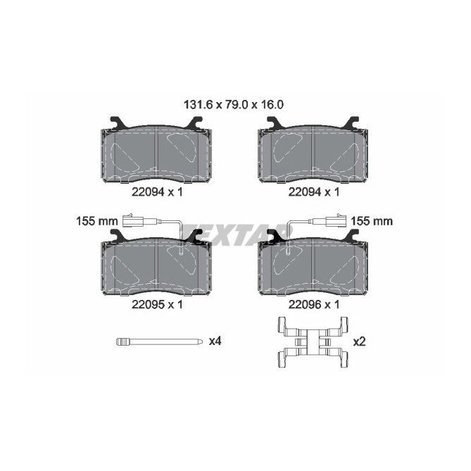 Set placute frana,frana disc TEXTAR
