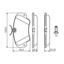 Set placute frana,frana disc BOSCH