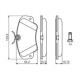 Set placute frana fata BOSCH pentru OPEL OMEGA A, OMEGA B, SENATOR B 2.0-3.2, dimensiuni: 64.2 mm inaltime, 129.9 mm latime, 18.3 mm grosime