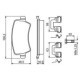 Set placute frana spate BOSCH pentru VOLVO S60 II, S80 II, V60 I, V70 III, XC60 I, XC70 II; FORD GALAXY II, S-MAX, LAND ROVER FREELANDER 2