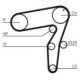 Curea de distributie CONTITECH pentru ALFA ROMEO 147, 156, 159; FIAT CROMA, DOBLO, GRANDE PUNTO, LANCIA KAPPA 1.9D/2.4D/2.5D