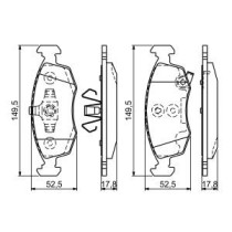 Set placute frana,frana disc BOSCH