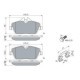 Set placute frana fata BOSCH pentru BMW 1 (E81, E82, E87, E88), 2 (F45), MINI (F55, F56, F57, R56, R57, R58, R59), CLUBMAN (F54)