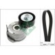 Set curea transmisie cu caneluri INA pentru FORD C-MAX II, FOCUS III, GALAXY II, KUGA I, MONDEO IV, S-MAX 2.0D, lungime 1245 mm, 6 nervuri