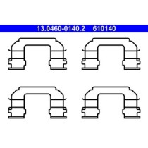 Set accesorii, placute frana ATE