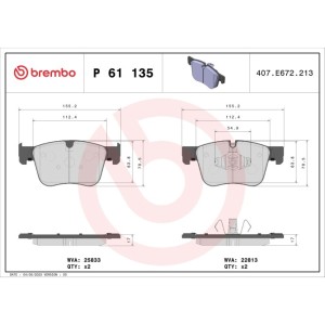 Set placute frana,frana disc BREMBO