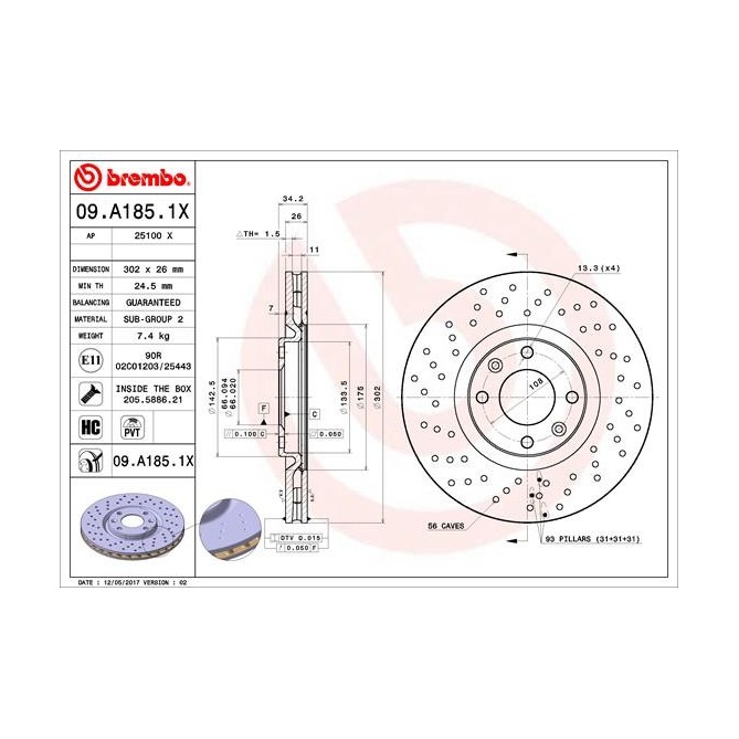 Disc frana BREMBO
