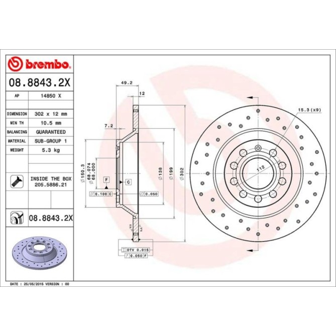 Disc frana BREMBO