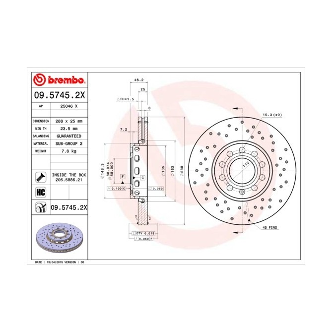 Disc frana BREMBO