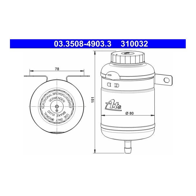 Vas de expansiune, lichid frana ATE