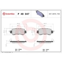 Set placute frana,frana disc BREMBO