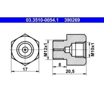 Adaptor, conducte frana ATE