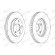 Set discuri frana ventilate 277mm fata Toyota Auris Corolla 1.2-1.8H 10.12-08.19 2 buc Dreapta Stanga 5 gauri 26mm grosime Ferodo