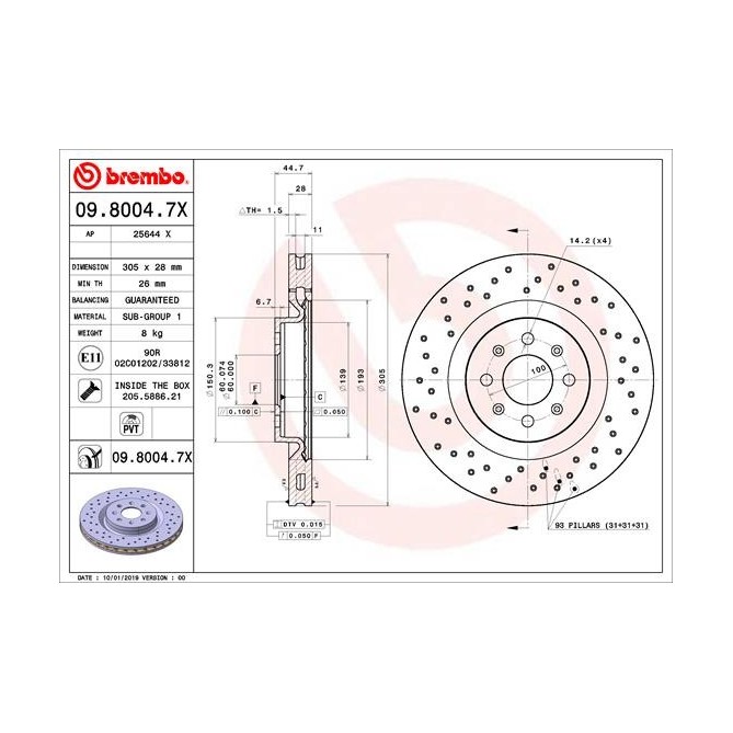 Disc frana BREMBO