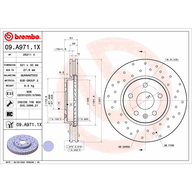Disc frana BREMBO